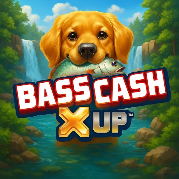 Bass Cash X UP slot logo by Alchemy Gaming at Zumospin Casino